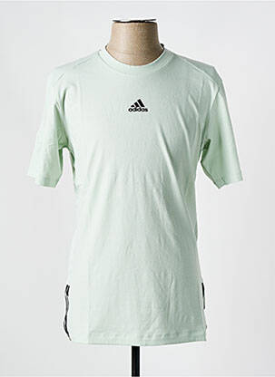 T-shirt col rond vert ADIDAS homme