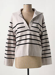 Pull col v gris ARTLOVE femme