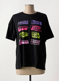 T-shirt col rond noir NOISY MAY femme