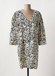 Robe courte col v blanc ICHI femme