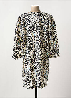 Robe courte col v blanc ICHI femme