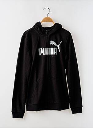 Sweat-shirt à capuche noir PUMA fille