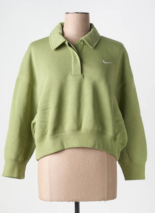 Sweat-shirt vert NIKE pour femme