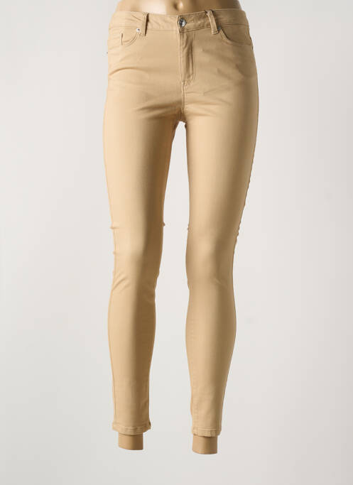 Pantalon slim beige VERO MODA pour femme