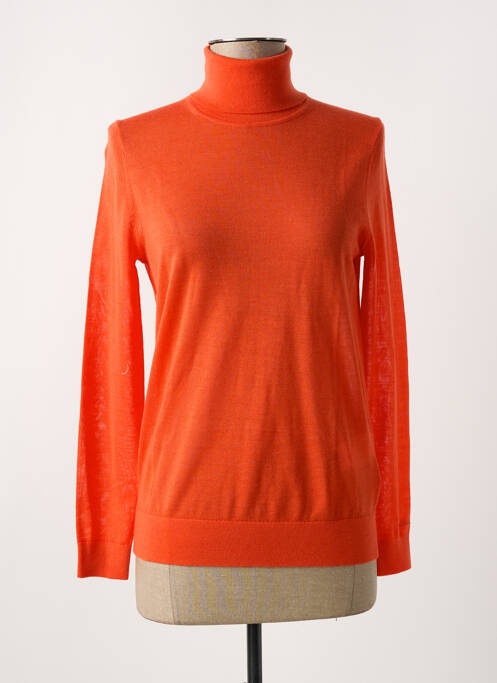 Pull col rond orange CALVIN KLEIN femme