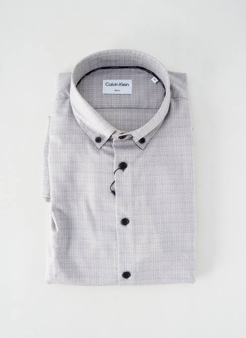 Chemise manches longues gris CALVIN KLEIN pour homme