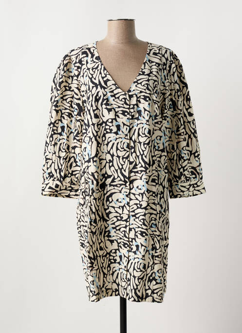 Robe courte blanc ICHI pour femme