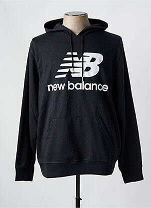 Sweat-shirt à capuche col rond noir NEW BALANCE homme