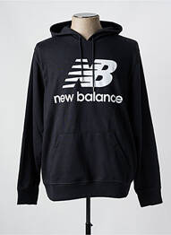 Sweat-shirt à capuche col rond noir NEW BALANCE homme