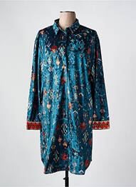 Robe mi-longue col v vert WILD femme