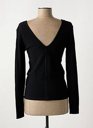 Pull col rond noir CALVIN KLEIN femme