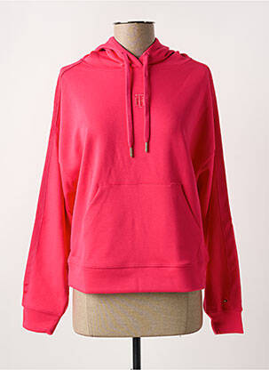 Sweat-shirt à capuche col rond rose TOMMY HILFIGER femme