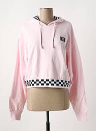 Sweat-shirt à capuche col rond rose VANS femme