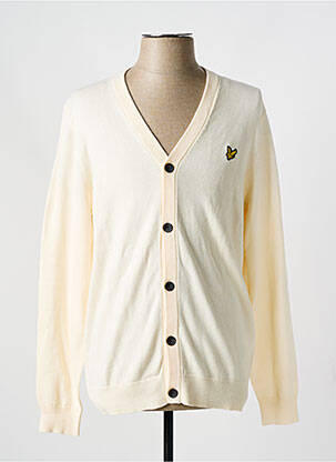 Gilet manches longues col v blanc LYLE & SCOTT homme