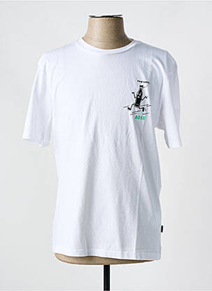 T-shirt col rond blanc HUGO BOSS homme