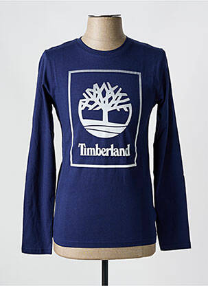 T-shirt col rond bleu TIMBERLAND garçon