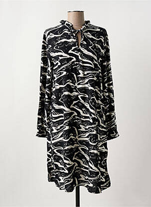 Robe mi-longue col rond noir B.YOUNG femme