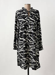 Robe mi-longue col rond noir B.YOUNG femme