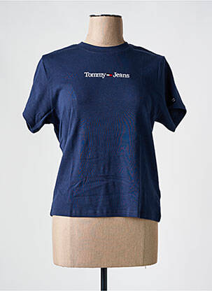 T-shirt col rond bleu TOMMY HILFIGER femme