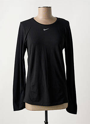 T-shirt col rond noir NIKE femme