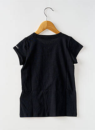 T-shirt col rond noir CONVERSE fille