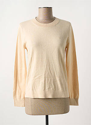 Pull col rond beige CALVIN KLEIN femme
