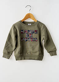 Sweat-shirt col rond vert TAPE À L'OEIL garcon
