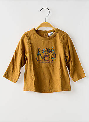 T-shirt col rond marron TAPE À L'OEIL garçon