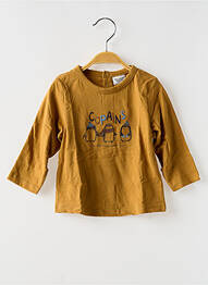T-shirt col rond marron TAPE À L'OEIL garcon
