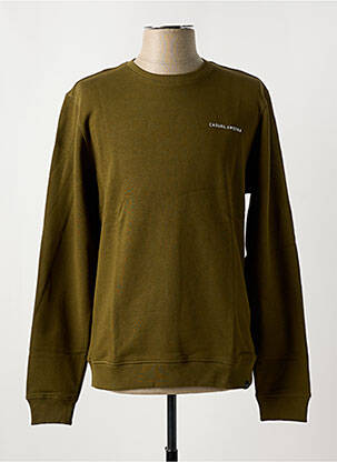 Sweat-shirt col rond vert CASUAL FRIDAY homme