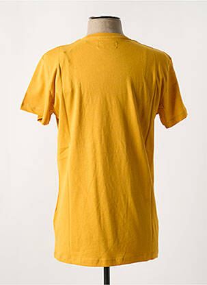 T-shirt col rond jaune SCHOTT homme