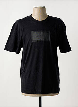 T-shirt col rond noir CALVIN KLEIN homme