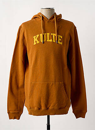 Sweat-shirt à capuche col rond jaune KULTE homme