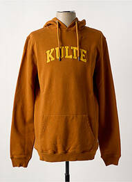 Sweat-shirt à capuche col rond jaune KULTE homme
