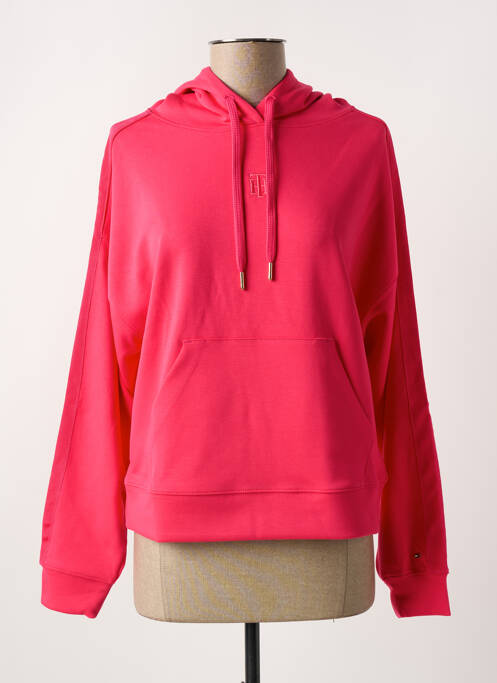 Sweat-shirt à capuche rose TOMMY HILFIGER pour femme