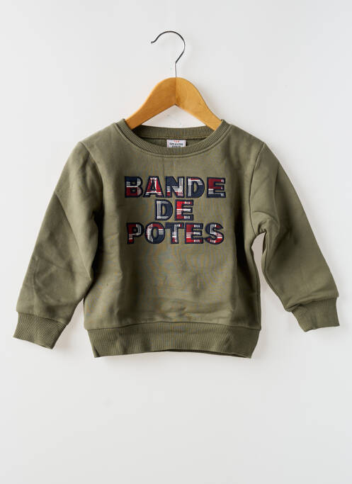 Sweat-shirt vert TAPE À L'OEIL pour garçon