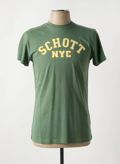 T-shirt vert SCHOTT pour homme
