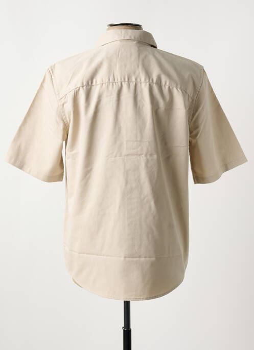 Chemise manches courtes beige ONLY & SONS pour homme