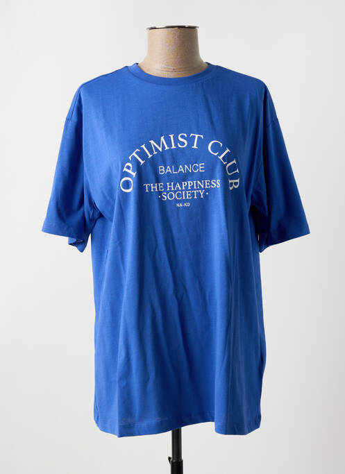 T-shirt bleu NA-KD pour femme