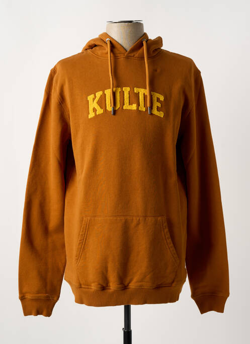 Sweat-shirt à capuche jaune KULTE pour homme