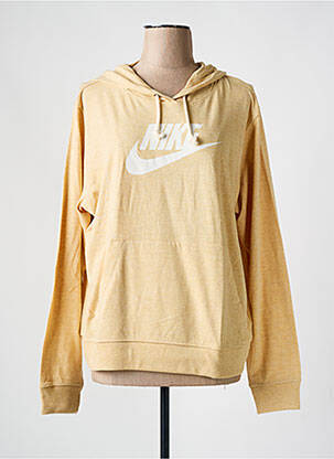 Sweat-shirt à capuche col rond beige NIKE femme