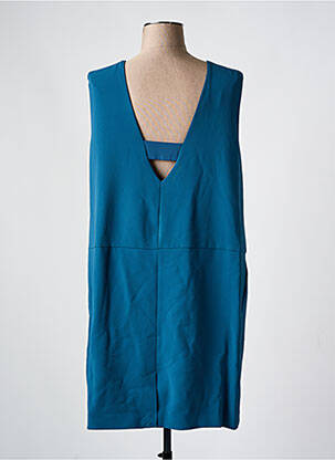 Robe mi-longue col v bleu CALVIN KLEIN femme