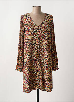 Robe courte col v marron VERO MODA femme