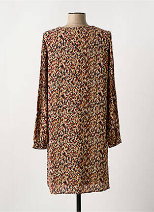 Robe courte col v marron VERO MODA femme