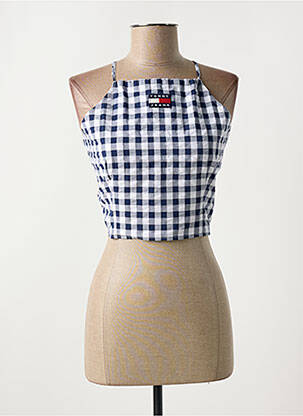 Débardeur col dos nu bleu TOMMY HILFIGER femme