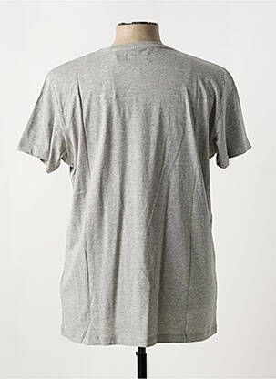 T-shirt col rond gris SCHOTT homme