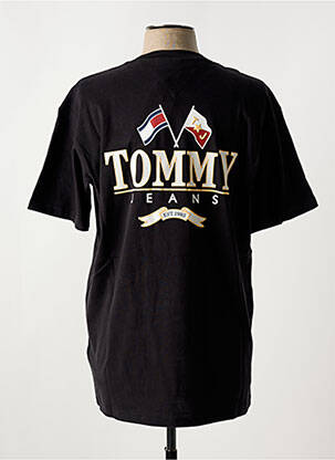 T-shirt col rond noir TOMMY HILFIGER homme