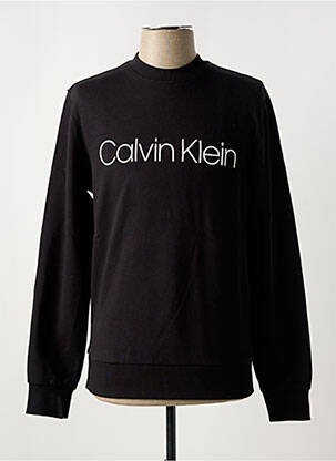 Sweat-shirt col rond noir CALVIN KLEIN homme