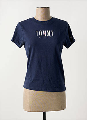 T-shirt col rond bleu TOMMY HILFIGER femme