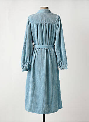 Robe mi-longue col v bleu MSCH COPENHAGEN femme